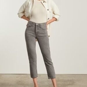 Everlane 90s Cheeky Jeans 25 Crop Acid Gray Organic Cotton Denim‎
